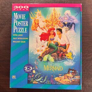 Disney Little Mermaid Vintage 300 piece Movie PosterPuzzle 2x3 Feet -SEALED BOX